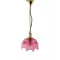 Dolls House Pendant Light with Pink Silver Shade 12V Miniature Electric Lighting