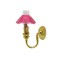 Dolls House Wall Light Cranberry Chimney Shade Pink 12V Lamp Electric Lighting