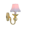 Dolls House Gold Wall Light Sconce White Scalloped Shade 12V Electric Lighting