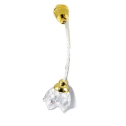 Dolls House Hanging Ceiling Light Clear Lilly Shade Electric 12V Lighting
