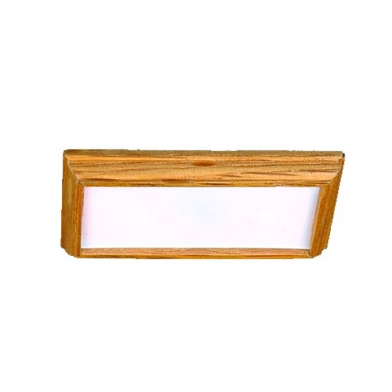 Dolls House Rectangular Flush Panel Ceiling Light Light Oak Electric Lighting