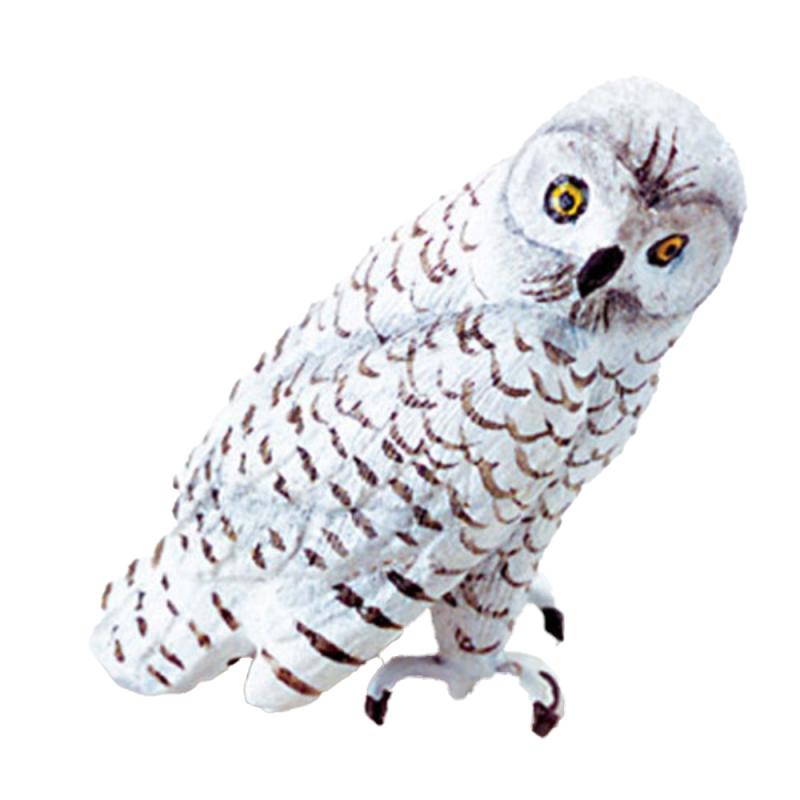 Dolls House Snowy Owl Miniature Outdoor Bird Animal Garden Accessory