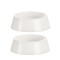 Dolls House 2 Plain White Pet Food Dish Water Bowl Large 1:12 Pet Accessory