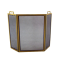 Dolls House Miniature Fireplace Accessory Brass Black Fire Screen Guard
