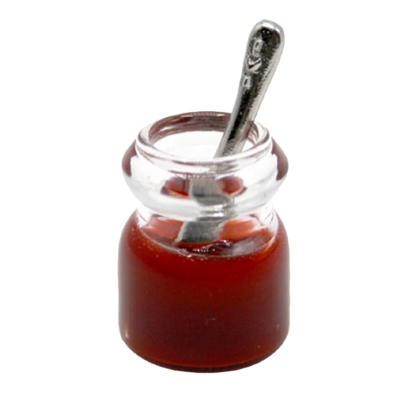 Dolls House Large Jar of Jam in Preperation Miniature Food Cooking Accessory