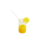 Dolls House Glass of Orange Juice with Straw Kitchen Cafe Dining Accessory 1:12