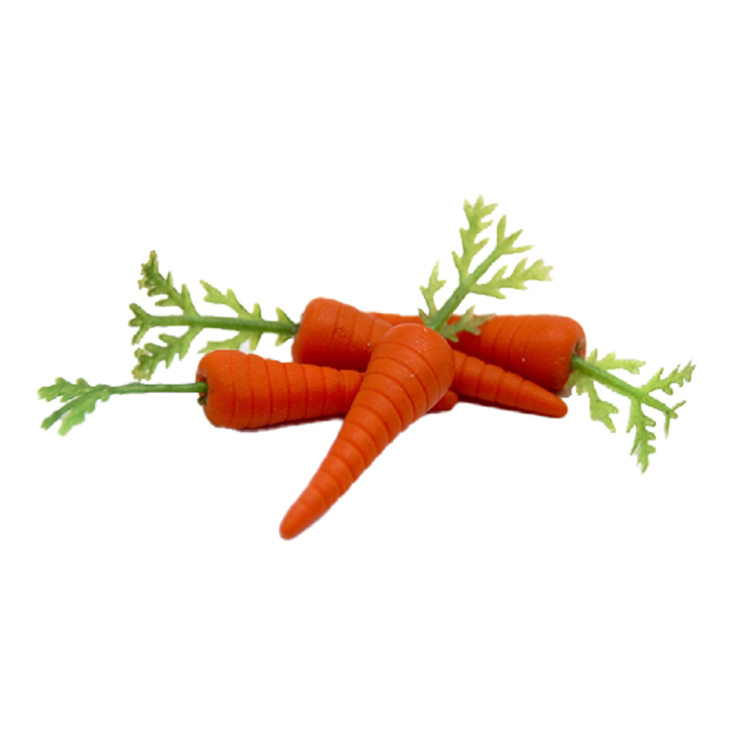 Dolls House 4 Carrots Vegetables Miniature Greengrocers Store Shop Accessory