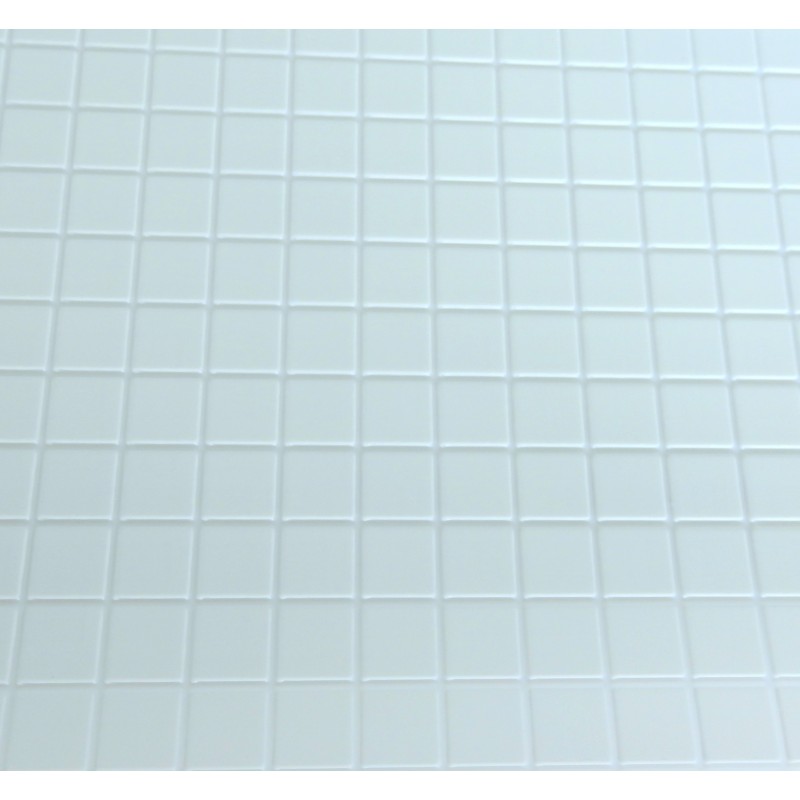 Dolls House Miniature 1:12 Scale Kitchen Bathroom Flooring White Tile Sheet