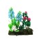 Dolls House Blue Hyacinths & Roses Flowers in Ground Soil Grass Garden Accessory