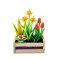 Dolls House Spring Flowers in Box Planter Daffs Tulips 1:12 Garden Accessory