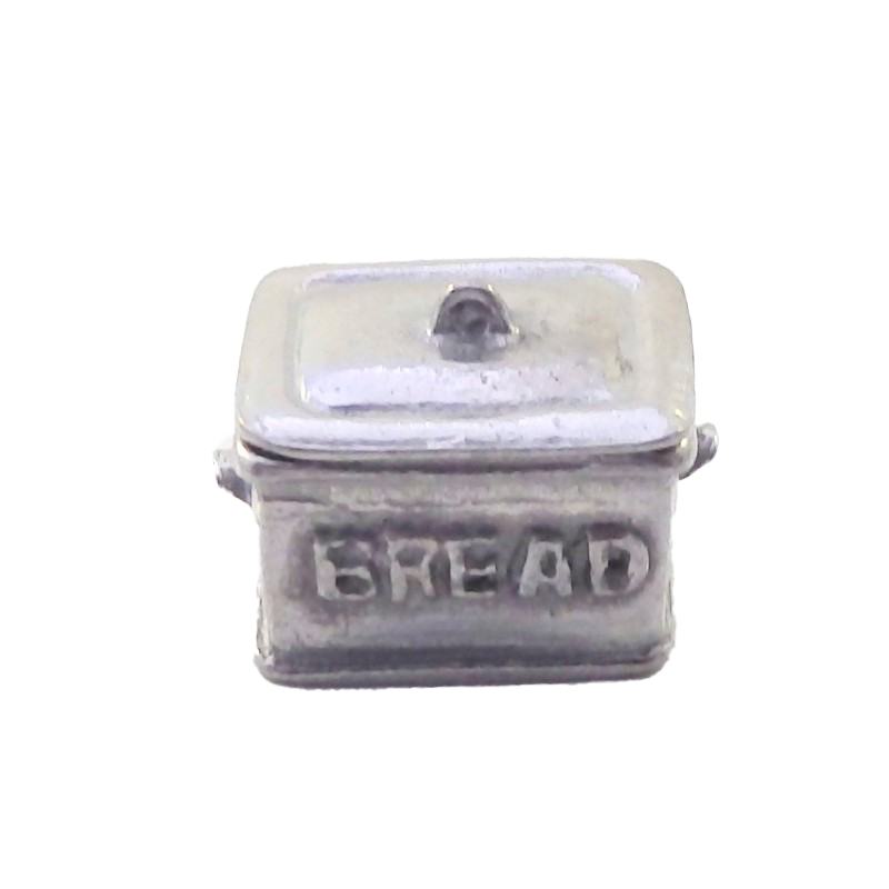 Dolls House Pewter Bread Bin 1:24 Scale Miniature Kitchen Accessory