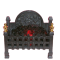 Dolls House Regal Glowing Coal Fire Light up Miniature Fireplace Accessory 12V