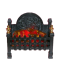 Dolls House Regal Glowing Log Fire Light up Miniature Fireplace Accessory 12V