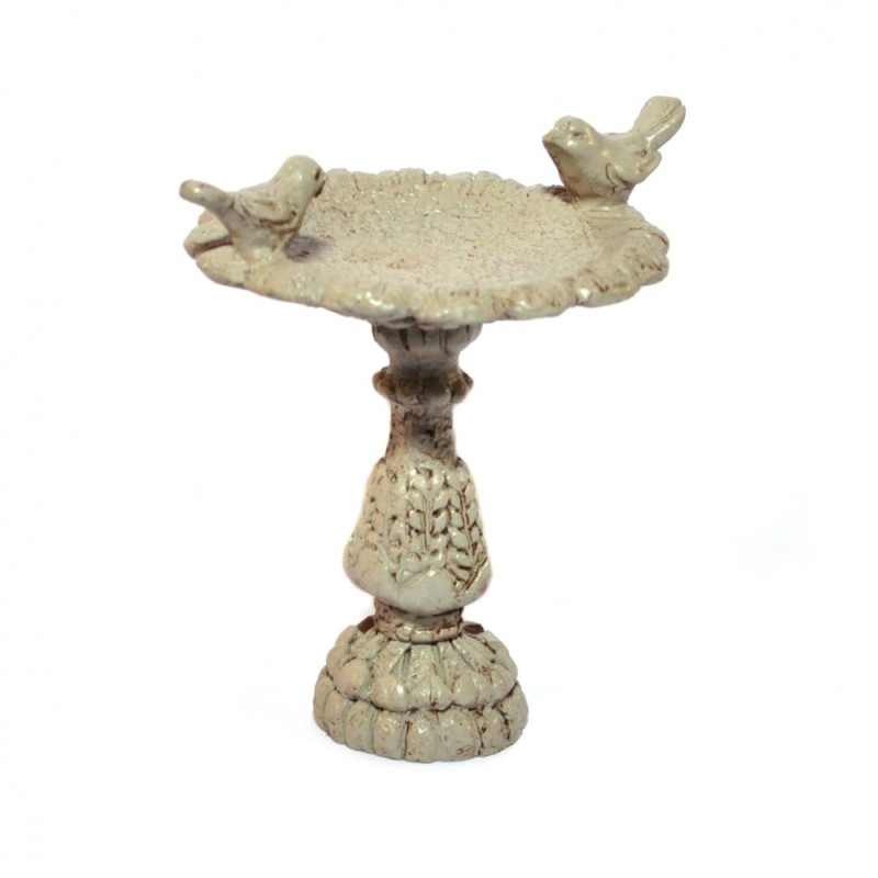 Dolls House Grey Stone Bird Bath Miniature 1:12 Scale Garden Accessory