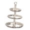 Dolls House Miniature Accessory 3 Tier Silver Aftenoon Tea Dessert Cake Stand