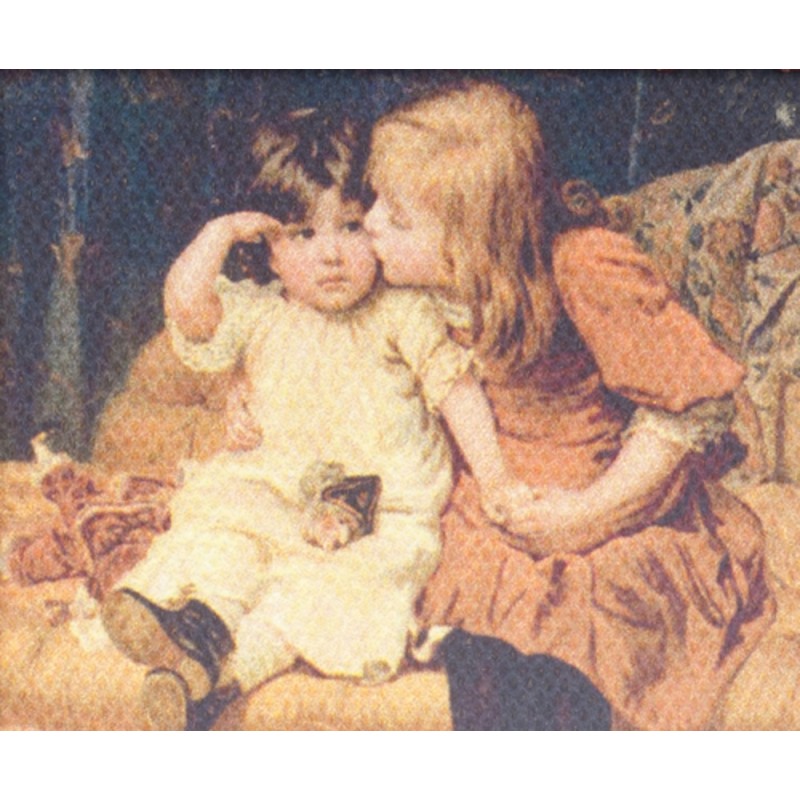 Dolls House Victorian Children Picture Painting Canvas Miniature Accessory