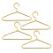 Dolls House Gold Metal Wire Coat Hangers Bedroom Wardrobe Shop Accessory