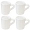 Dolls House 4 Plain White Mugs Empty Miniature Kitchen Accessory