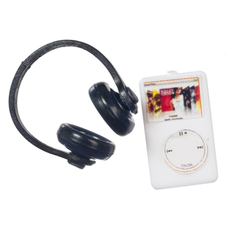 Dolls House MP3 Player with Headphones Miniature Modern 1:12 Scale Accessory