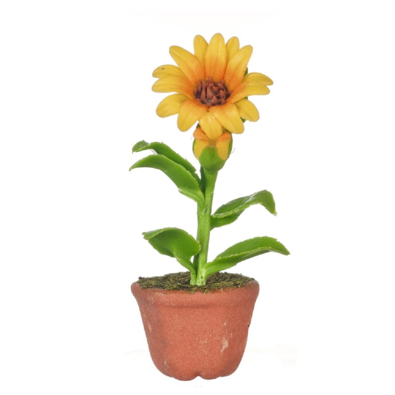 Dolls House Sunflower Plant in Pot Miniature Home Garden Accessory