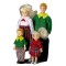 Dolls House Miniature 1:12 Modern Family of 4 People Mum Dad Little Girl nd Boy