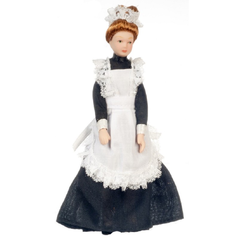 Dolls House Victorian Parlour Maid Woman Lady Servant Miniature Porcelain People