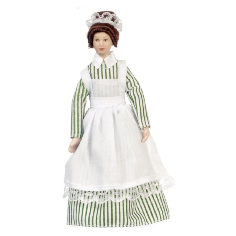 Dolls House Miniature Porcelain People Victorian Woman Lady Servant Maid Cook