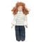 Dolls House Modern Girl in Jeans Miniature Porcelain People Figure 