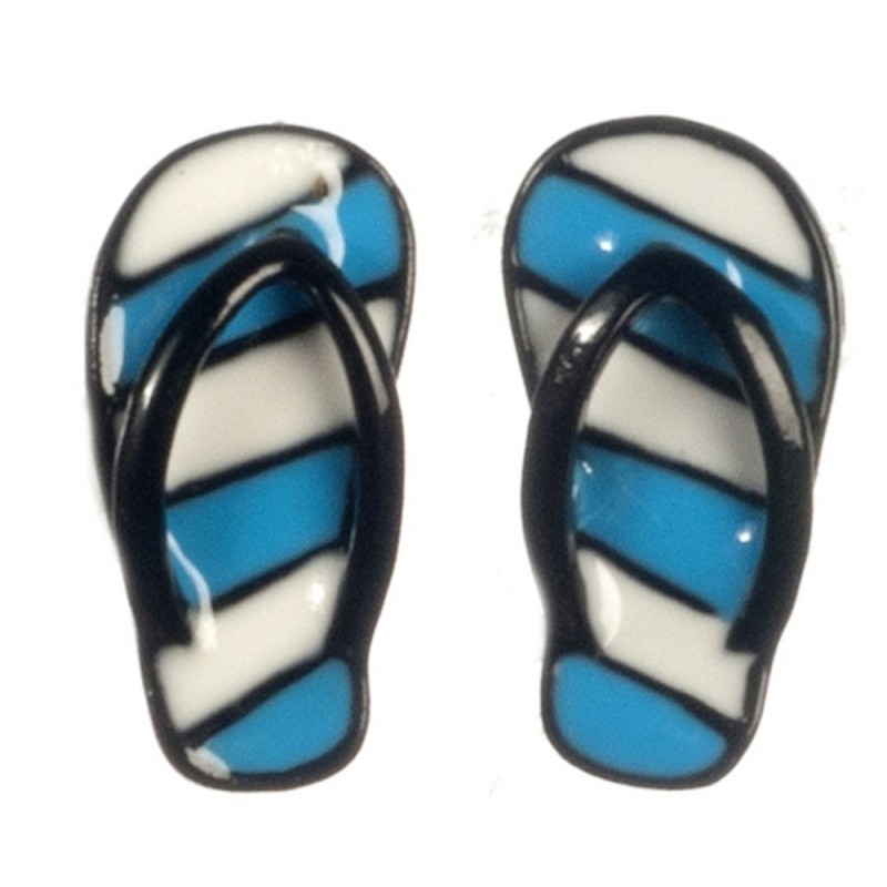 Dolls House Flip Flops Summer Beach Accessory Adult Sandals Shoes BL