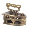 Dolls House Antique Brass Opening Flat Iron Miniature Kitchen Laundry Accessory