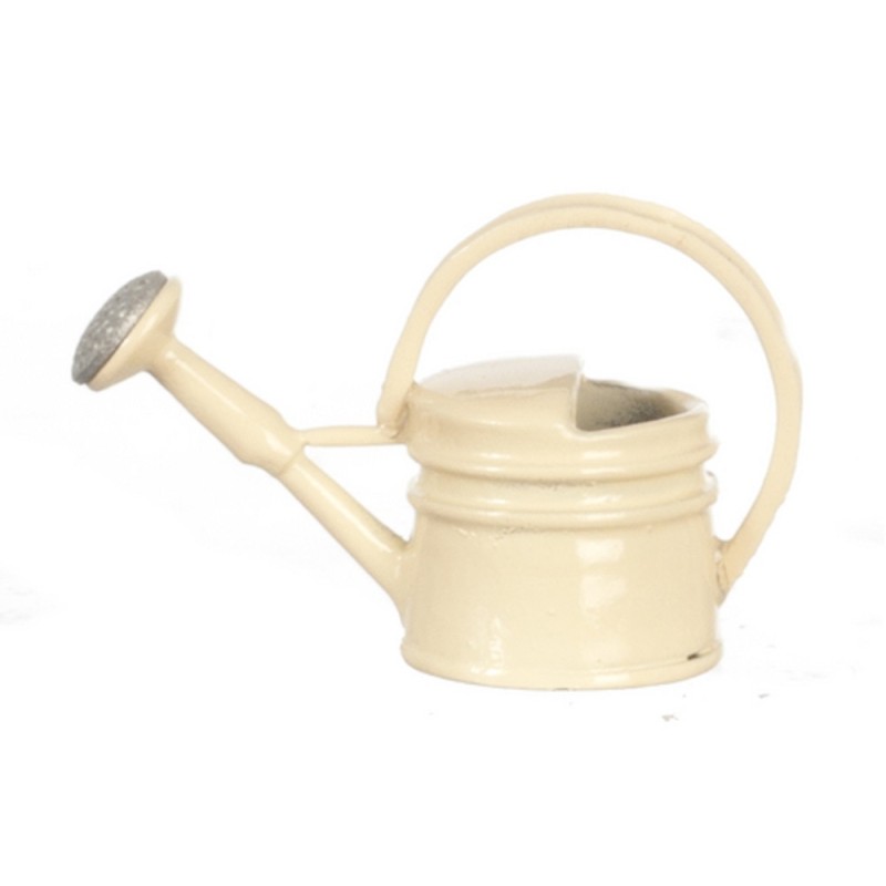 Dolls House Cream Watering Can Metal Miniature Garden Accessory