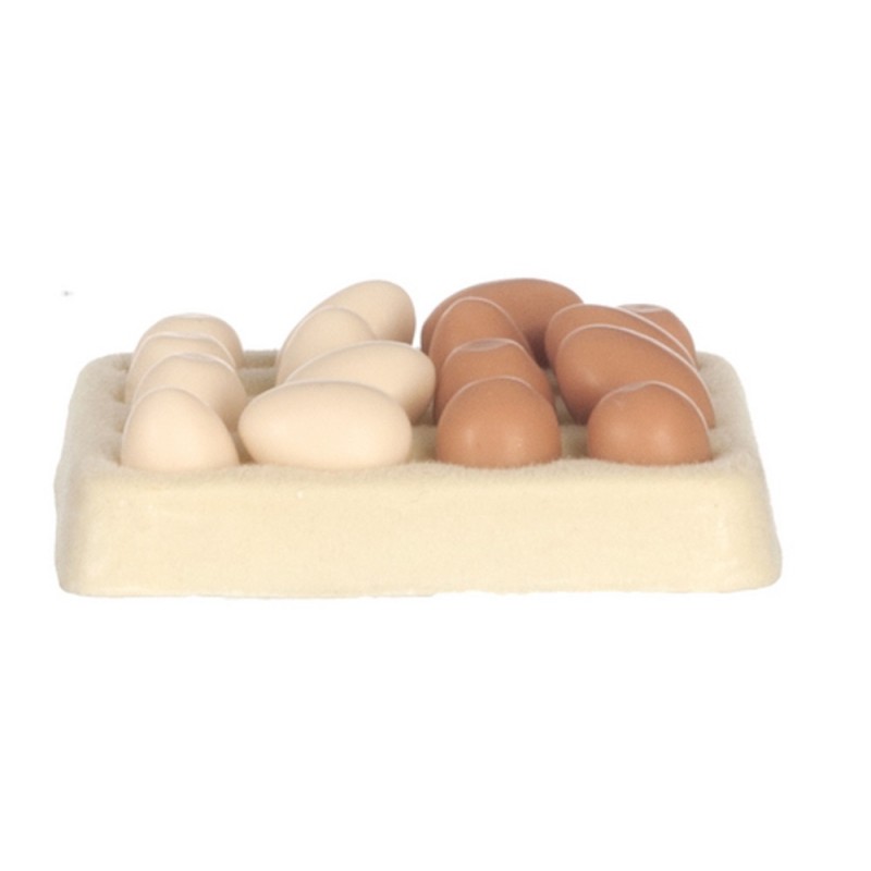Dolls House Carton Tray of Eggs Kitchen Shop Country Store Accessory