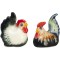 Dolls House 2 Ceramic Chicken Hen Ornaments Miniature Kitchen Decor Accessory