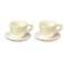 Dolls House White Cup & Saucer Set Miniature Victorian Dining Cafe Accessory