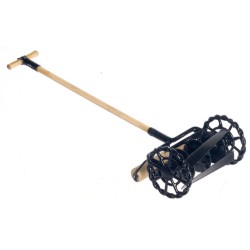 Dolls House Old Fashioned Lawnmower Lawn Mower Black Miniature Garden Accessory