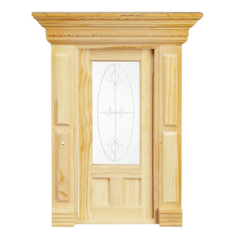 Dolls House Victorian Front Entrance Door Decorative Panel Wooden External DIY