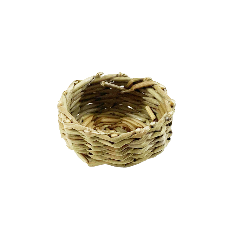 Dolls House  Shallow Round Wicker Bread Basket Miniature 1:12 Accessory