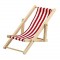 Dolls House Red Stripe Folding Deck Chair Miniature 1:12 Garden Beach Furniture 