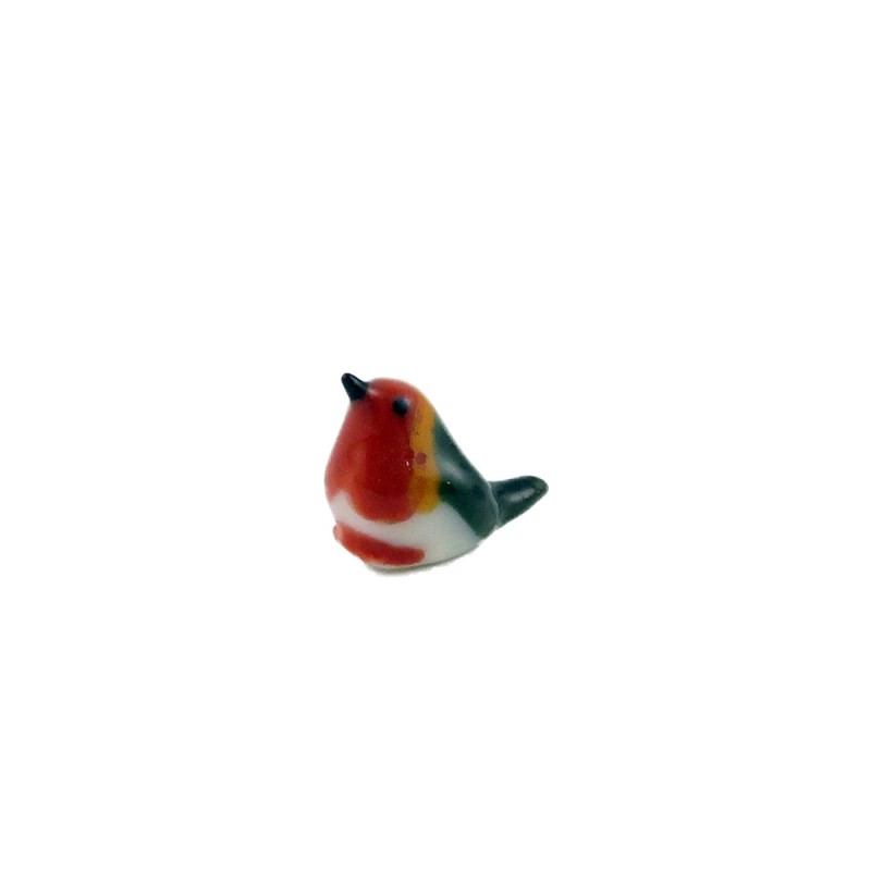 Dolls House China Little Robin Red Breast Miniature Bird Pet Garden Accessory 