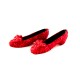 Dolls House Miniature Bedroom Clothing Accessory Ruby Slippers Red Glitter Shoes