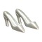 Dolls House Silver High Heel Shoes Miniature Bedroom Ladies Clothing Accessory