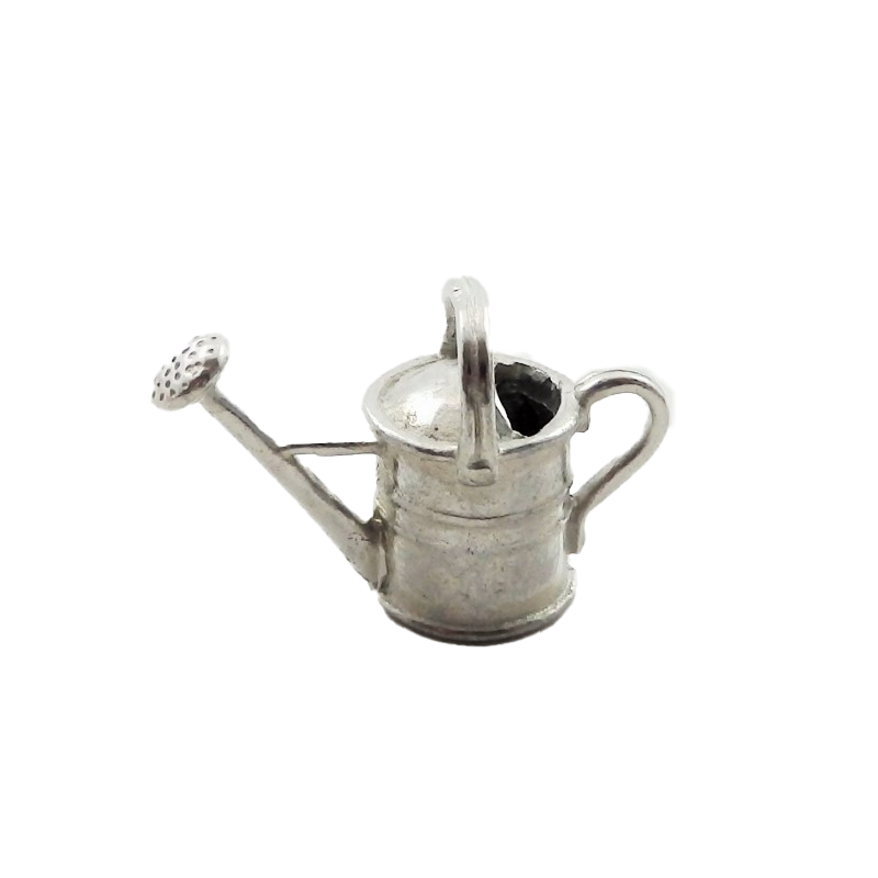 Dolls House Pewter Watering Can Half Inch 1:24 Scale Garden Accessory