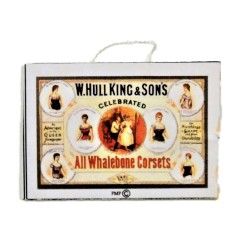 Dolls House Victorian Whalebone Corset Shop Poster 1:12 Scale Store Accessory