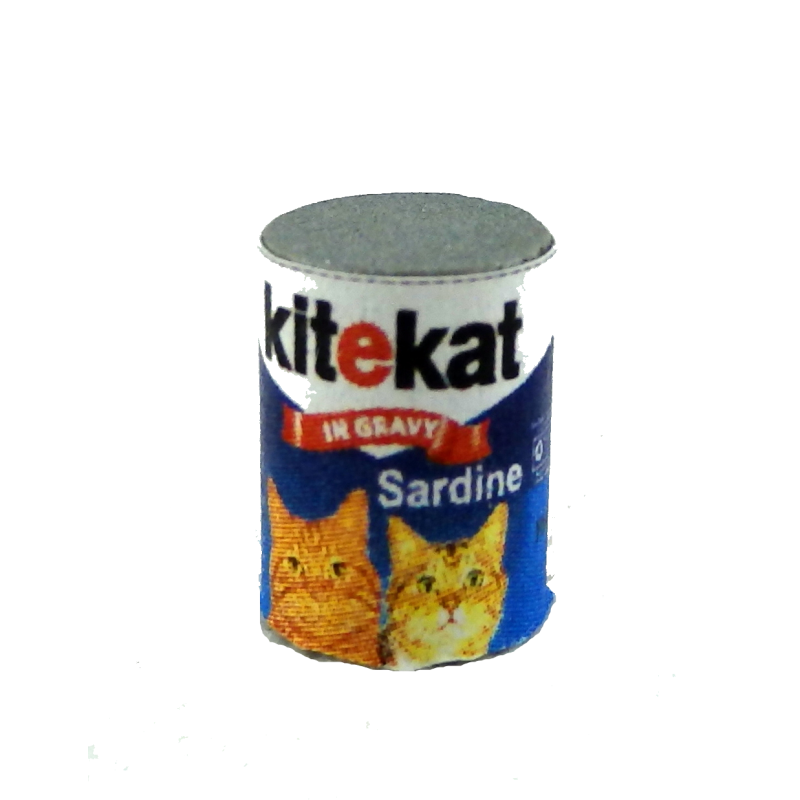 Dolls House Large Can Tin of Cat Food Miniature Pet Accessory 