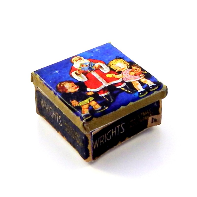 Dolls House Wrights Christmas Biscuit Tin Santa Miniature Accessory