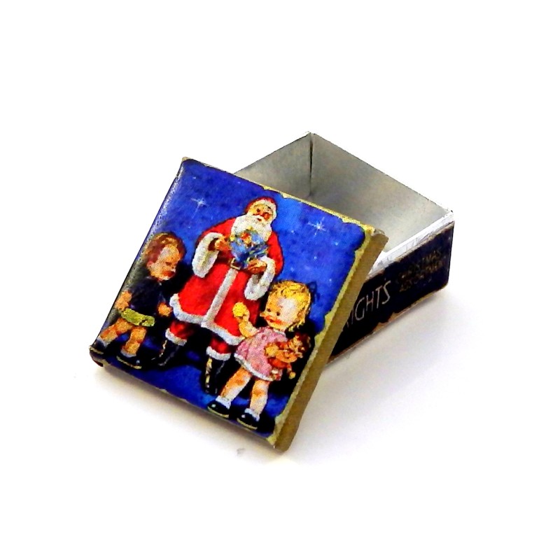 Dolls House Wrights Christmas Biscuit Tin Santa Miniature Accessory