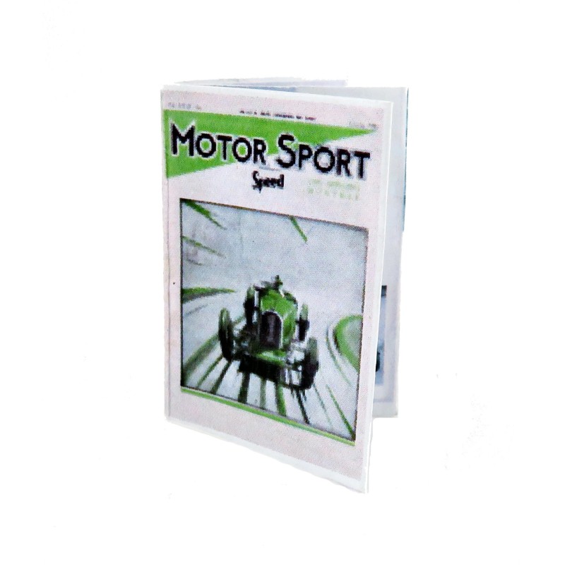 Dolls House 1950's Motor Sport Magazine 1:12 Miniature Study Room Accessory