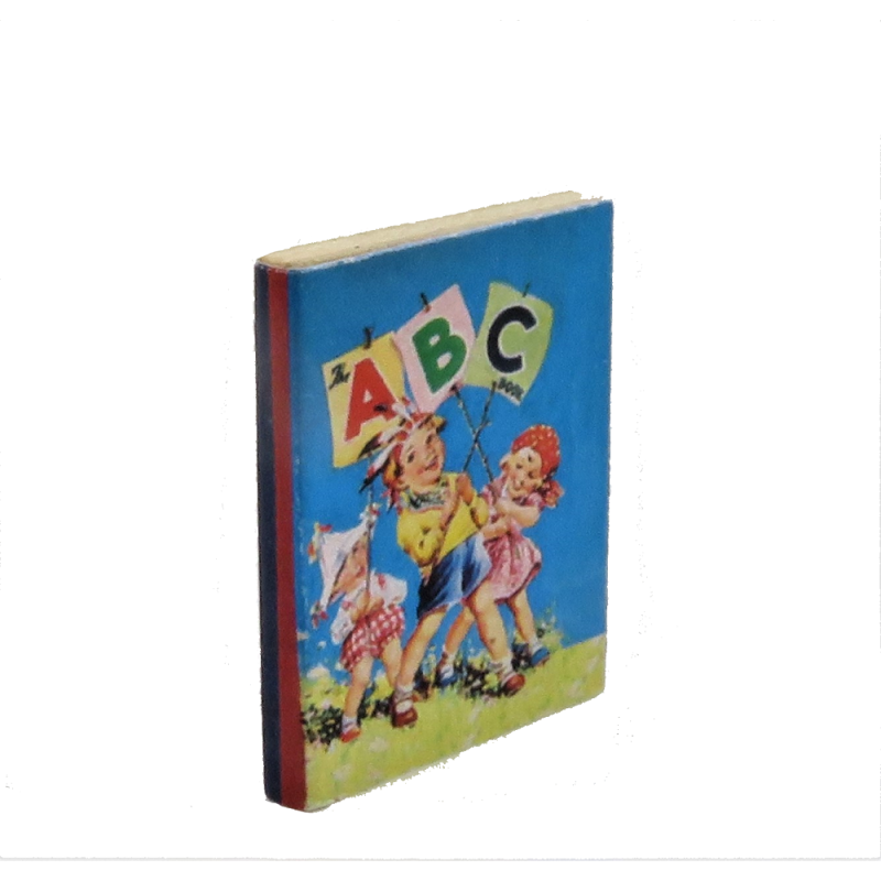Dolls House Children's ABC Book Miniature Nursery School Books Accessory