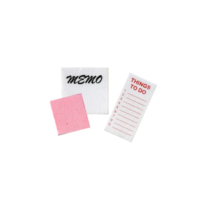 Dolls House Note Pads Memo, To Do, Modern Study Office Desk Accessory Set