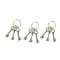 Dolls House Key Ring Bunch of Silver Keys Miniature 1:12 Accessory Set of 3